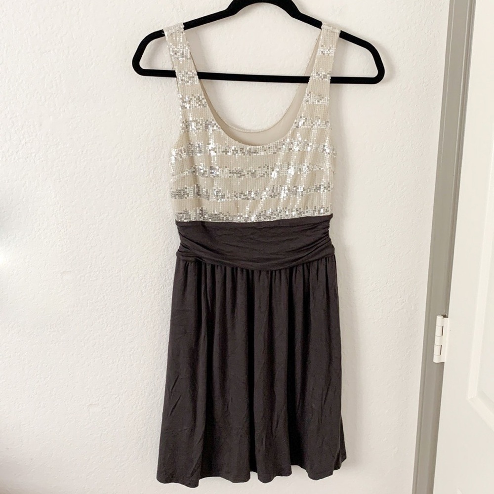 Express Sleeveless Sequins Top Dress